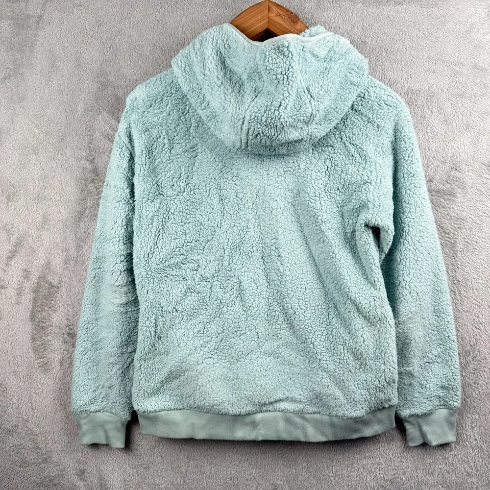 Athleta Girl Sweatshirt Lot Girls XXL 16 Sherpa Fleece Mint Green Black Athletic
